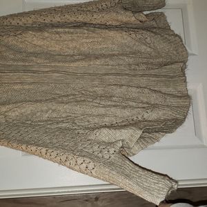 Maurices XL/XXL zip up poncho sweater